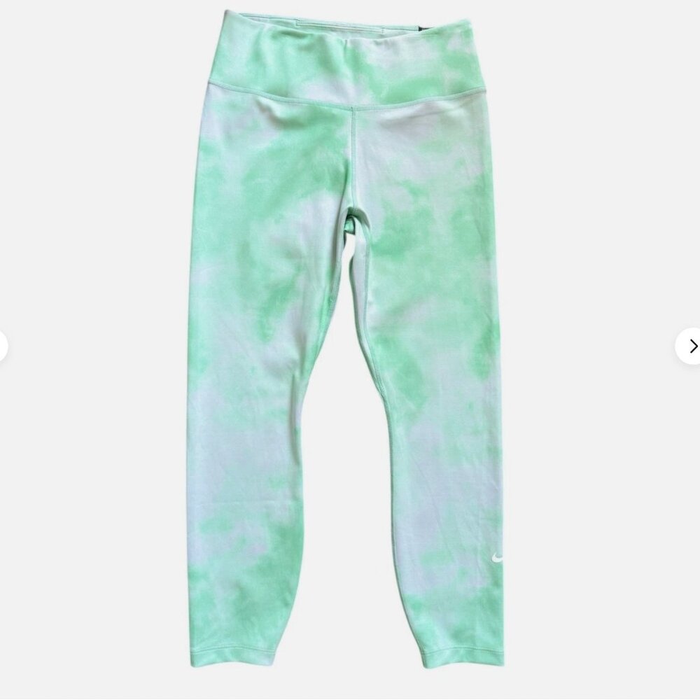 Nike Dry Fit Womans Green Tie-Dye Leggings